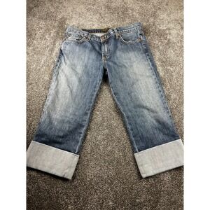 David Kahn Jeans Women Size 30 Cropped Cuffed Stretch USA Vintage